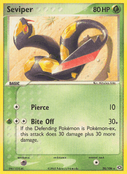 Seviper Pokémon TCG card art