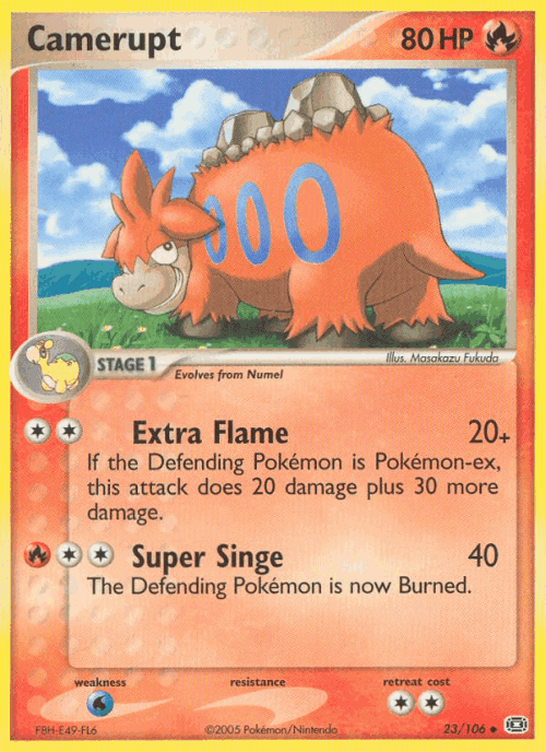 Camerupt Pokémon TCG card art