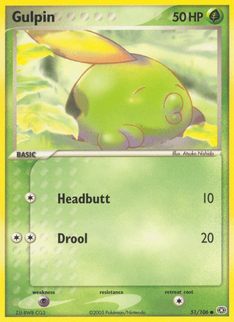 Gulpin #51 from Emerald - Common - Illustrated by Atsuko Nishida