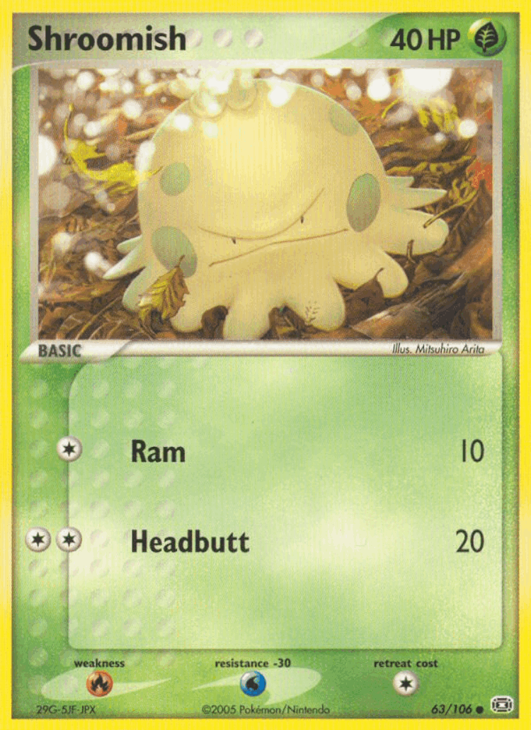 Shroomish #63 from Emerald - Common - Illustrated by Mitsuhiro Arita