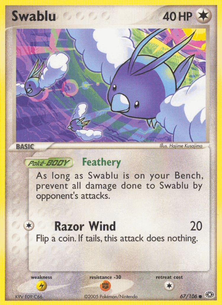 Swablu #67 from Emerald - Common - Illustrated by Hajime Kusajima