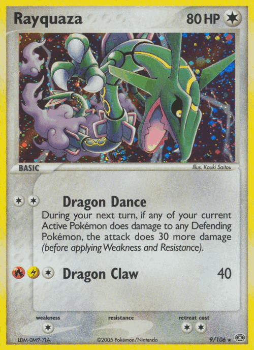 Rayquaza Pokémon TCG card art