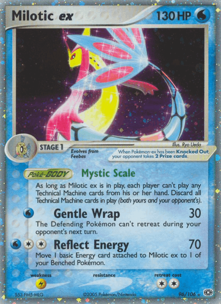 Milotic ex #96 from Emerald - Rare Holo EX - Illustrated by Ryo Ueda