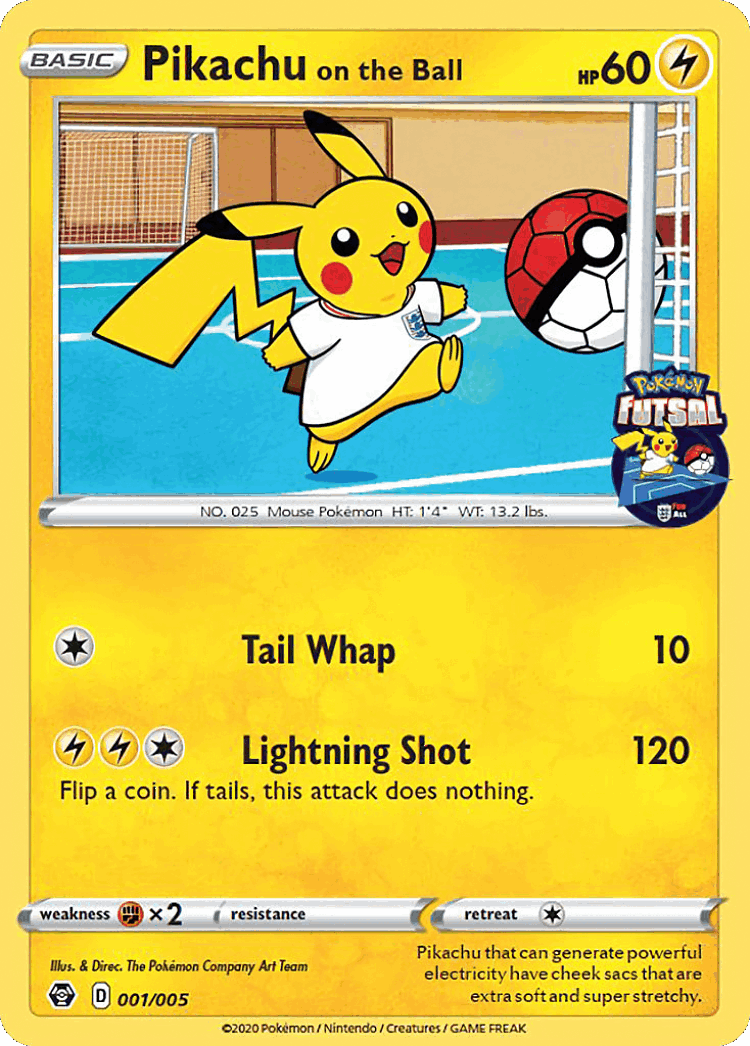 Pikachu on the Ball #1 from Pokémon Futsal Collection - Illustrated by The Pokémon Company Art Team
