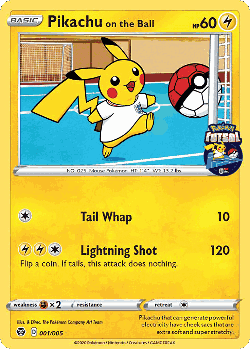 Pikachu on the Ball Pokémon TCG card art
