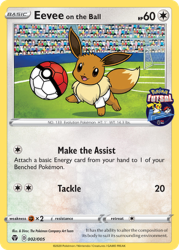 Eevee on the Ball #2 from Pokémon Futsal Collection - Illustrated by The Pokémon Company Art Team
