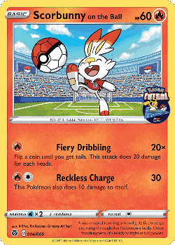 Scorbunny on the Ball Pokémon TCG card art