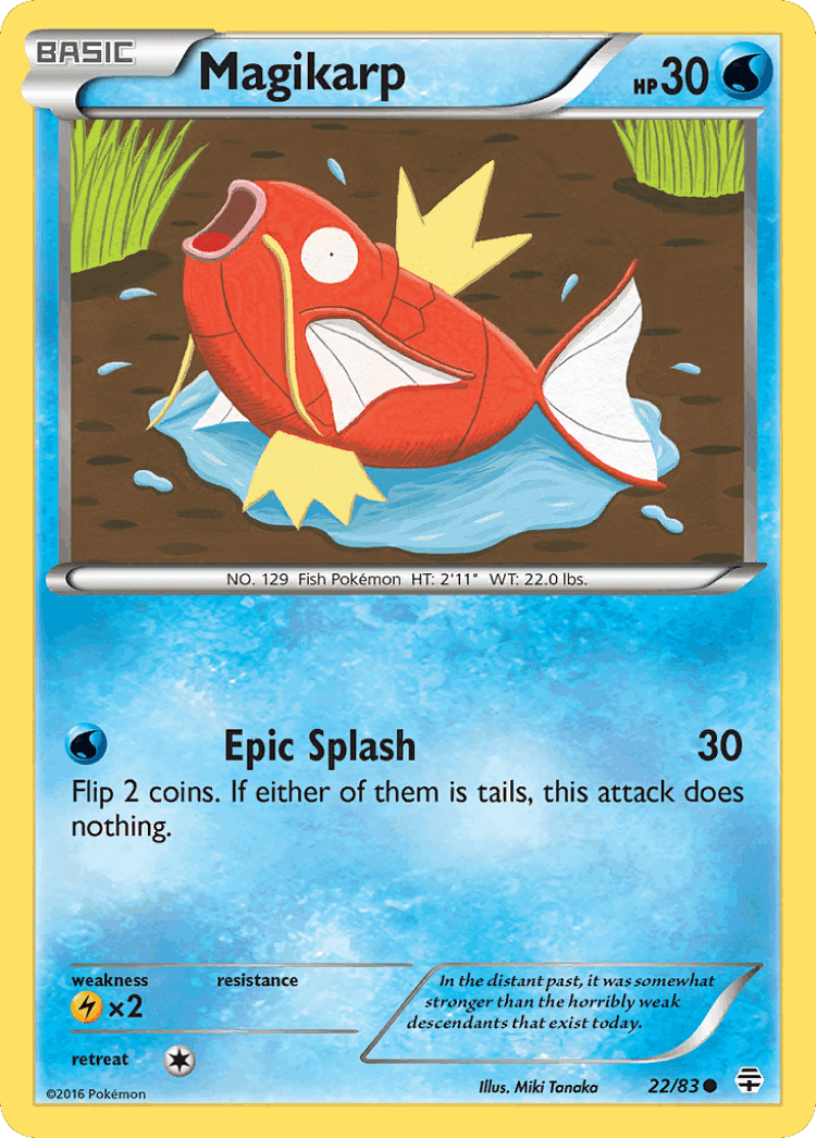 Magikarp #22 from Generations - Common - Illustrated by Miki Tanaka