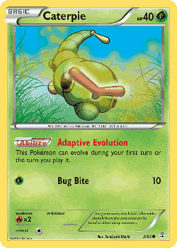 Caterpie Pokémon TCG card art