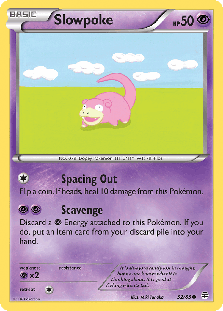 Slowpoke #32 from Generations - Common - Illustrated by Miki Tanaka