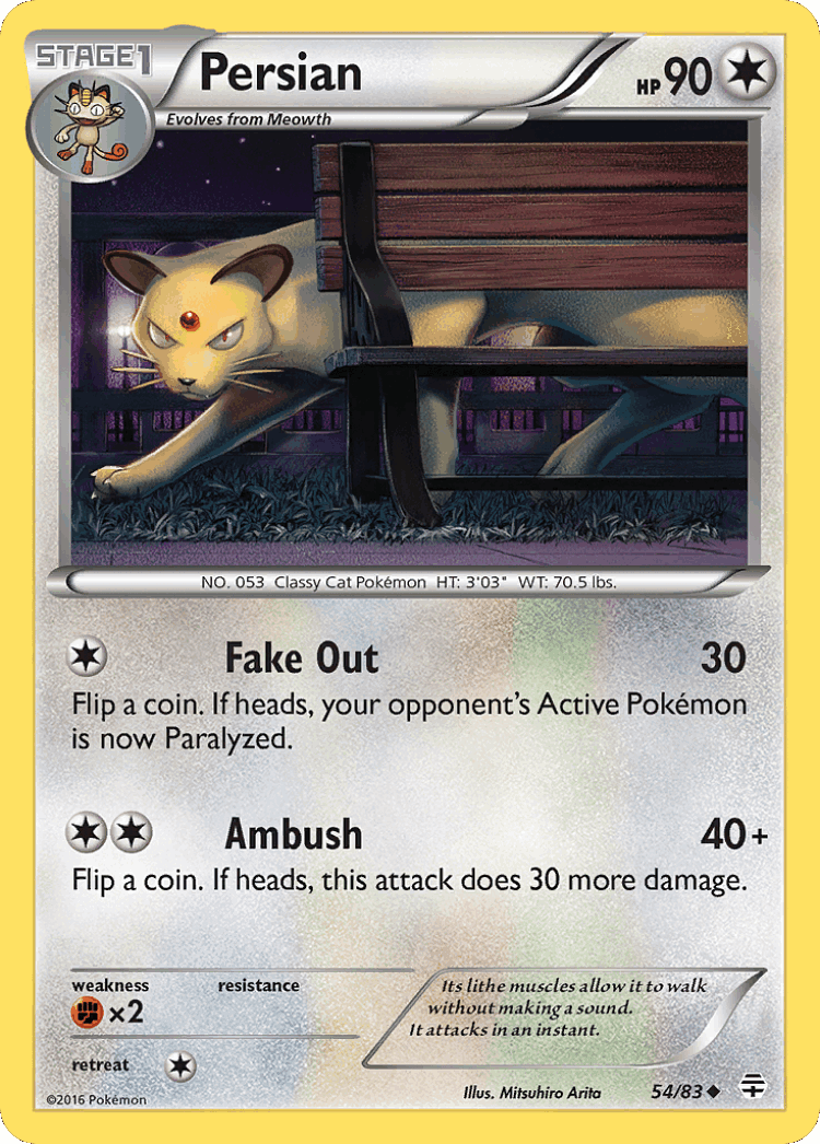 Persian #54 from Generations - Uncommon - Illustrated by Mitsuhiro Arita