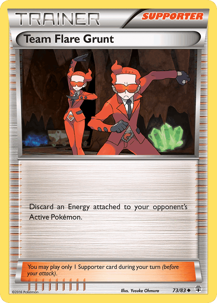 Team Flare Grunt #73 from Generations - Uncommon - Illustrated by Yusuke Ohmura
