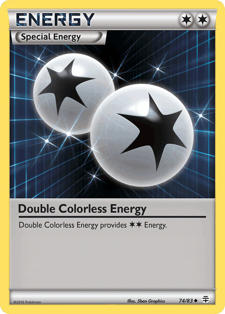 Double Colorless Energy #74 from Generations - Uncommon - Illustrated by 5ban Graphics