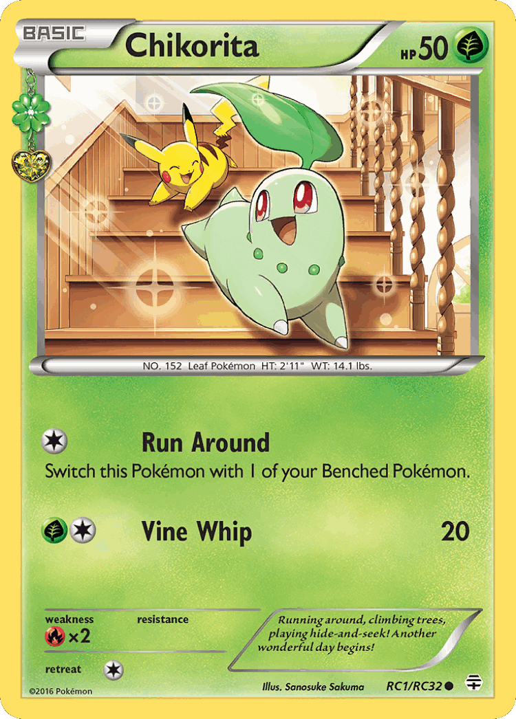 Chikorita #1 from Generations - Common - Illustrated by Sanosuke Sakuma