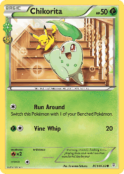 Chikorita Pokémon TCG card art