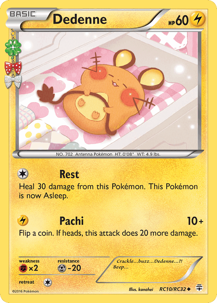 Dedenne #10 from Generations - Uncommon - Illustrated by kanahei