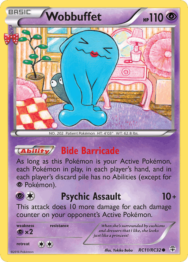 Wobbuffet #11 from Generations - Common - Illustrated by Yukiko Baba