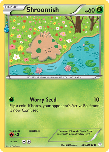 Shroomish #2 from Generations - Common - Illustrated by Miki Tanaka