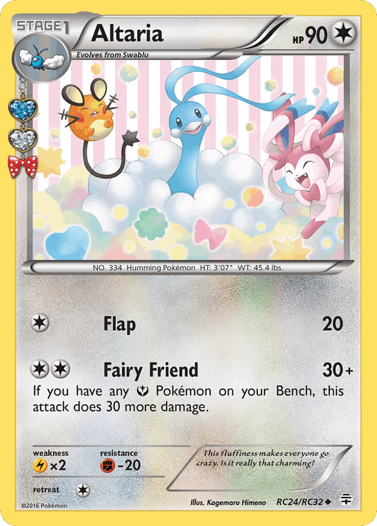 Altaria #24 from Generations - Uncommon - Illustrated by Kagemaru Himeno