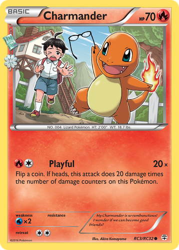 Charmander #3 from Generations - Common - Illustrated by Akira Komayama