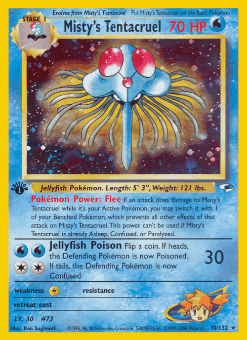 Misty's Tentacruel Pokémon TCG card art