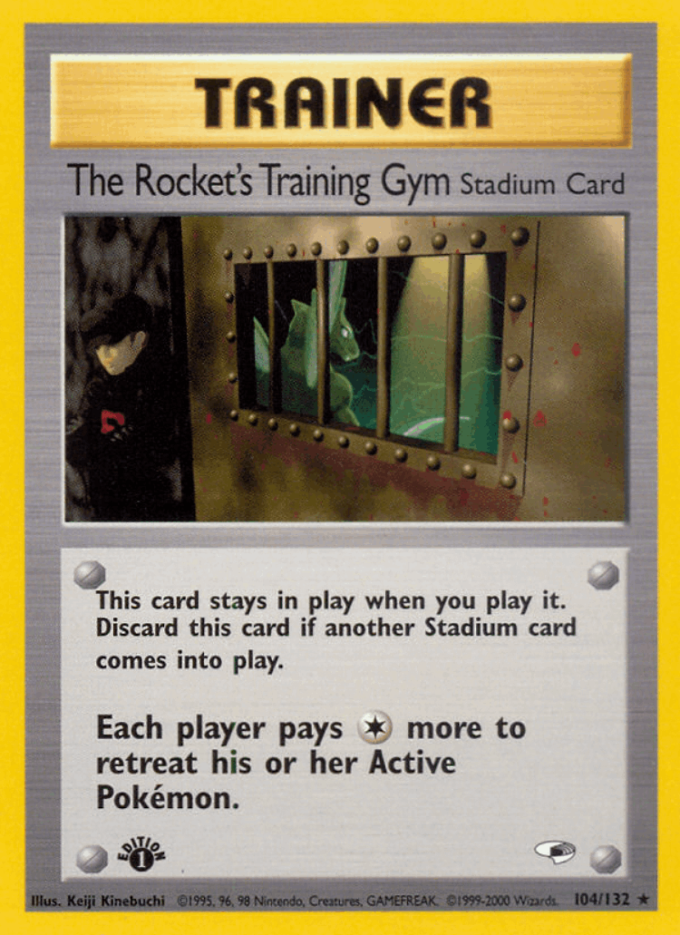 The Rocket's Training Gym #104 from Gym Heroes - Rare - Illustrated by Keiji Kinebuchi