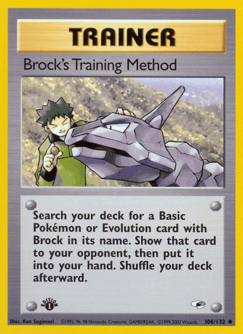 Brock's Training Method 106, Gym Heroes