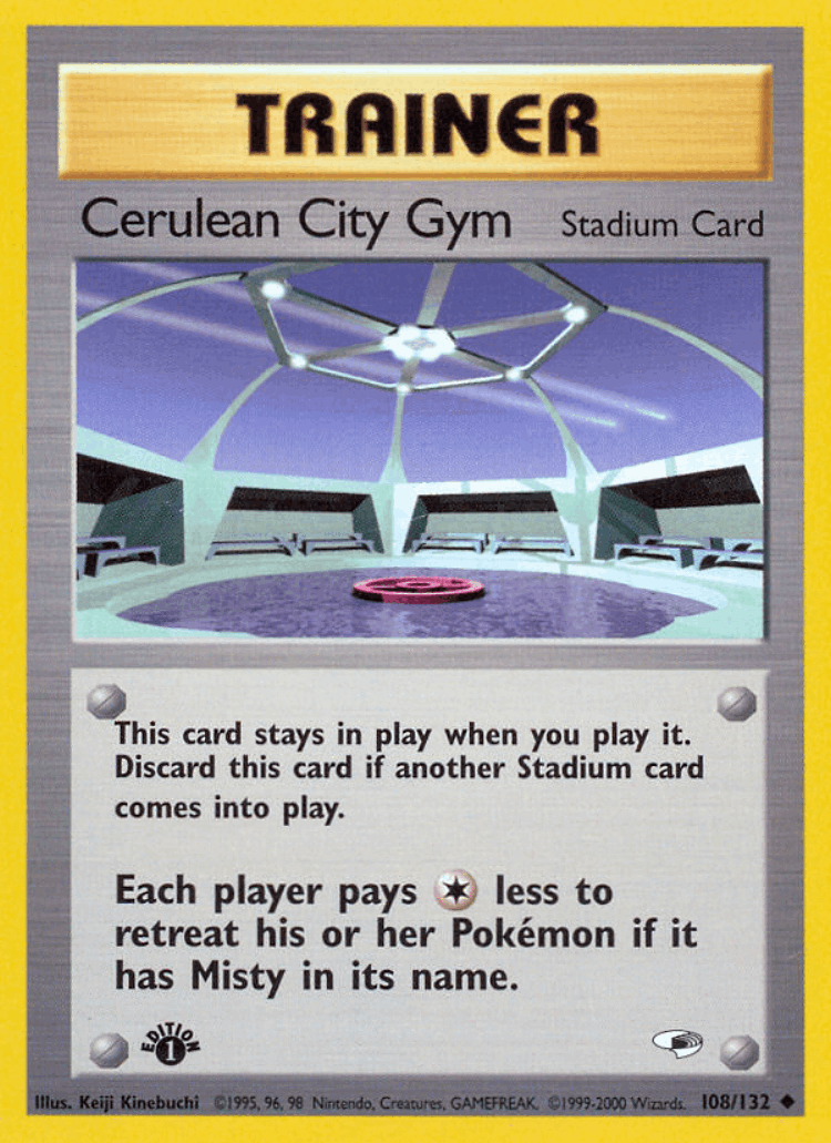 Cerulean City Gym #108 from Gym Heroes - Uncommon - Illustrated by Keiji Kinebuchi