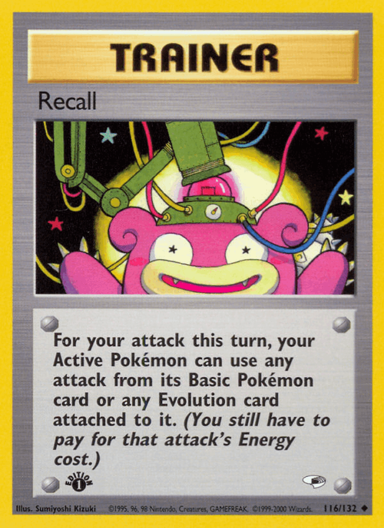 Recall #116 from Gym Heroes - Uncommon - Illustrated by Sumiyoshi Kizuki