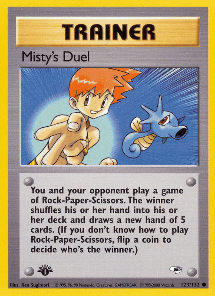 Misty's Duel #123 from Gym Heroes - Common - Illustrated by Ken Sugimori