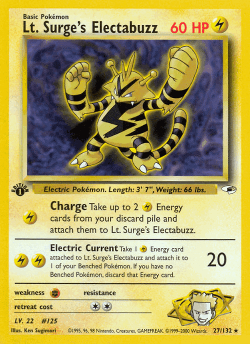 Lt. Surge's Electabuzz 27, Gym Heroes