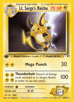 Lt. Surge's Raichu 28, Gym Heroes