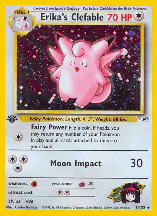 Erika's Clefable Pokémon TCG card art
