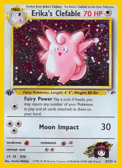 Erika's Clefable Pokémon TCG card art