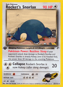 Rocket's Snorlax 33, Gym Heroes