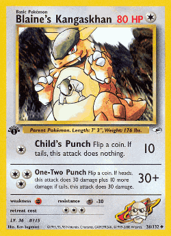 Blaine's Kangaskhan 36, Gym Heroes
