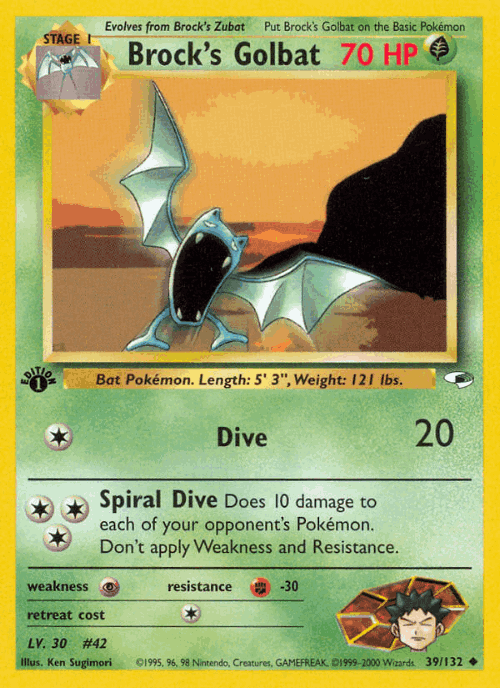 Brock's Golbat 39, Gym Heroes
