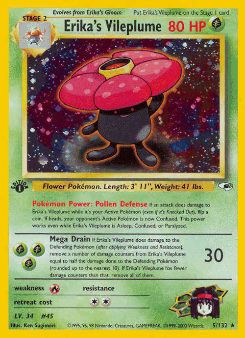 Erika's Vileplume Pokémon TCG card art