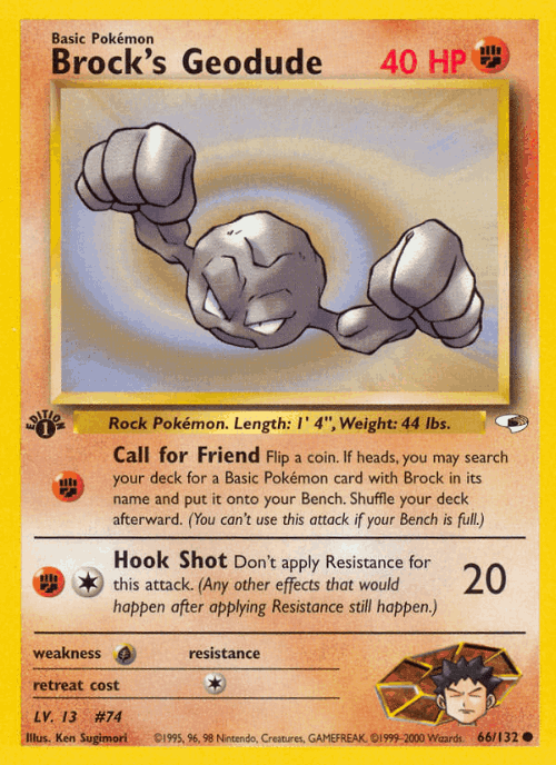 Brock's Geodude 66, Gym Heroes
