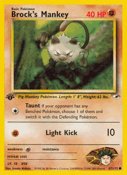 Brock's Mankey 67, Gym Heroes