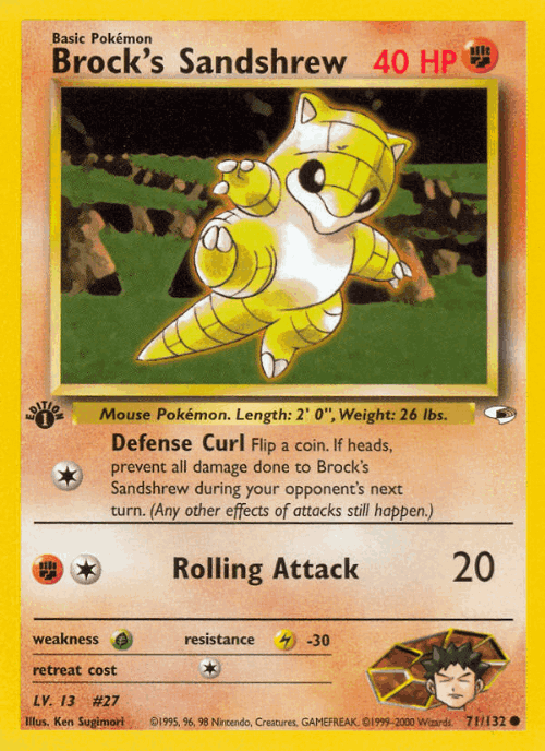 Brock's Sandshrew 71, Gym Heroes