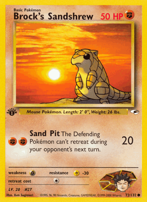 Brock's Sandshrew 72, Gym Heroes