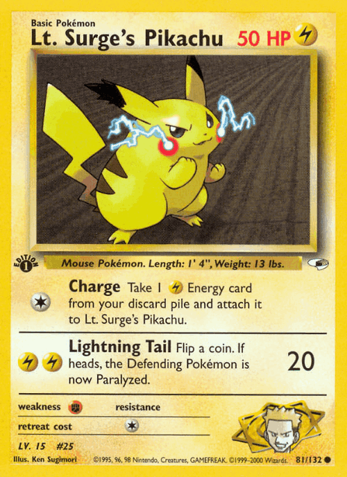 Lt. Surge's Pikachu 81, Gym Heroes