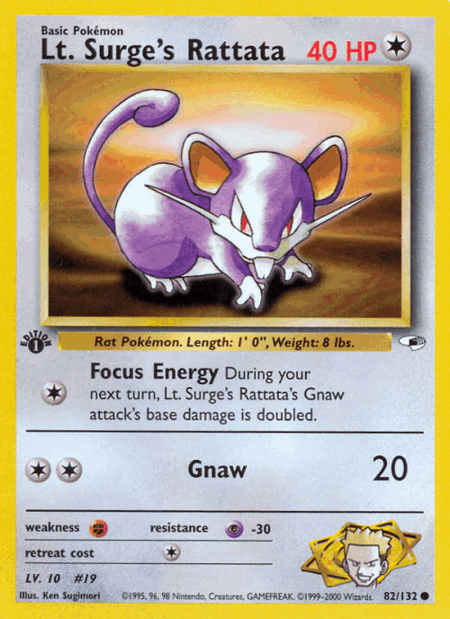 Lt. Surge's Rattata 82, Gym Heroes