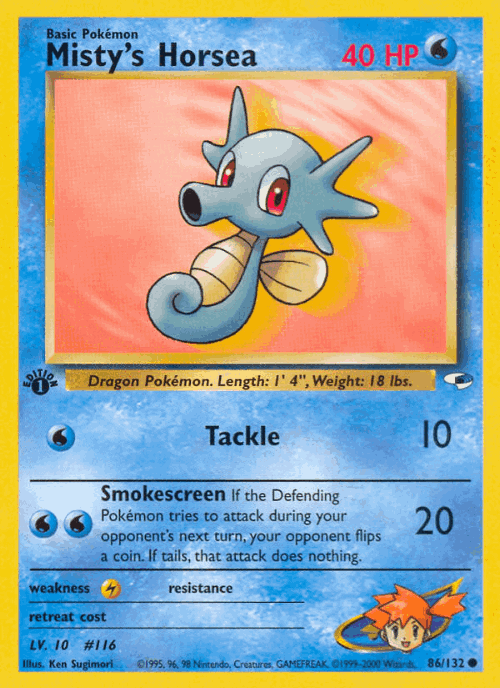 Misty's Horsea 86, Gym Heroes