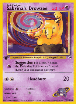 Sabrina's Drowzee 92, Gym Heroes