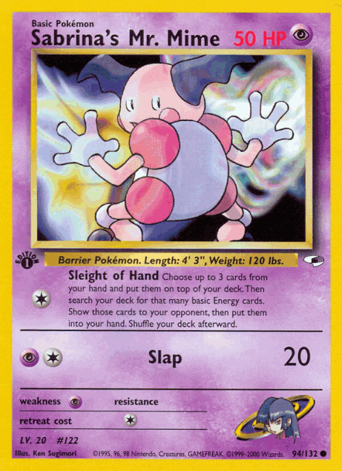 Sabrina's Mr. Mime #94 from Gym Heroes - Common - Illustrated by Ken Sugimori