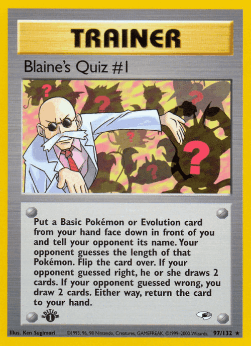 Blaine's Quiz #1 97, Gym Heroes