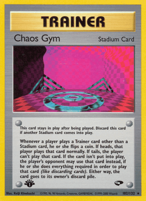 Chaos Gym #102 from Gym Challenge - Rare - Illustrated by Keiji Kinebuchi