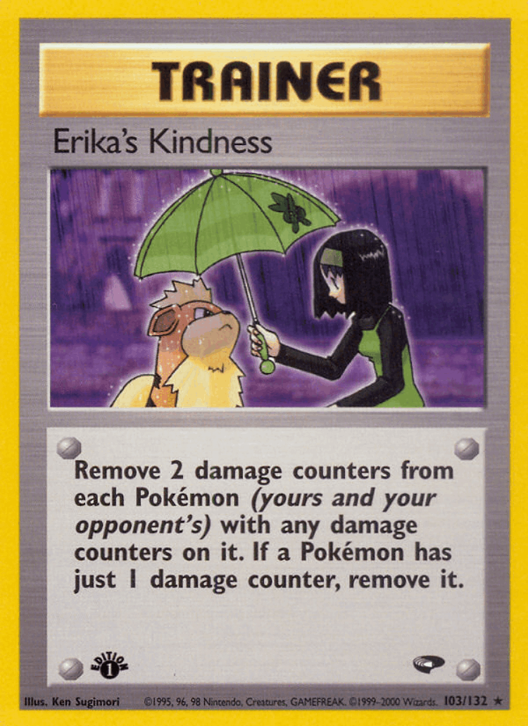 Erika's Kindness #103 from Gym Challenge - Rare - Illustrated by Ken Sugimori